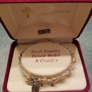Youth Bracelet Deluxe Medal and Crucifix